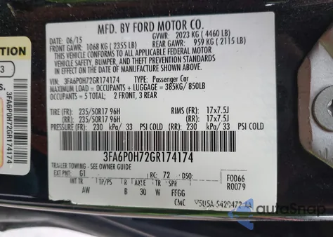 2016 Ford Fusion Se z USA, uszkodzony, nr VIN 3FA6P0H72GR174174